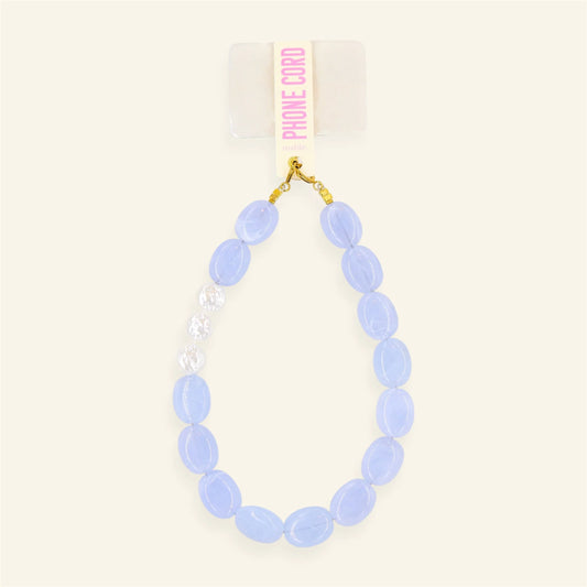 Telefoonkoord Mable - Blauw/wit