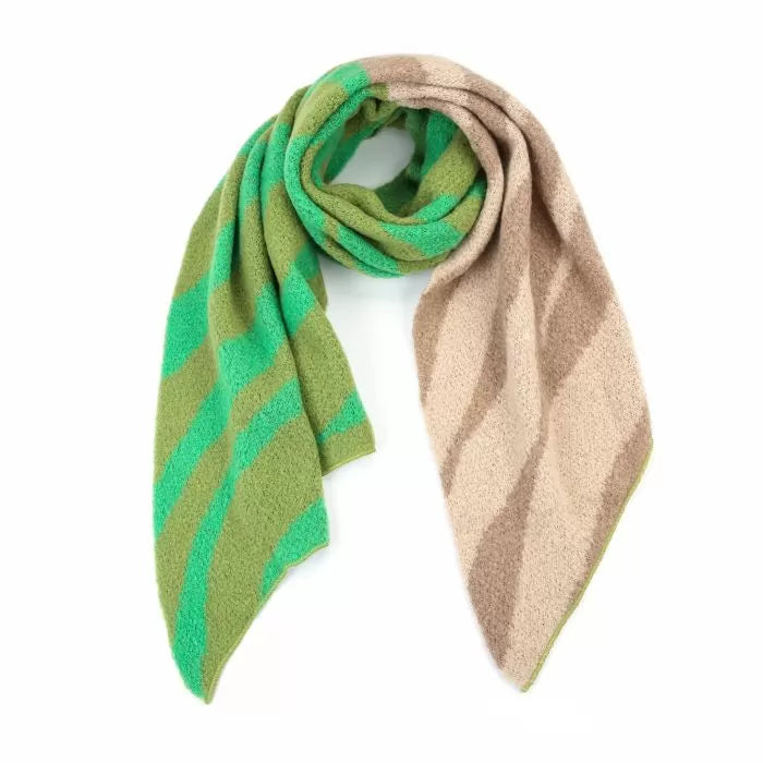 Sjaal Zebra - Groen/beige