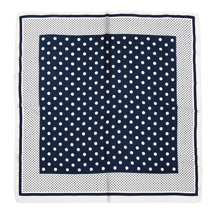 Sjaaltje vierkant stippen - Navy
