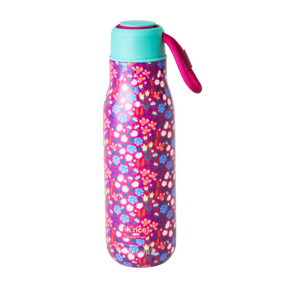 Rice - Roestvrijstalen Fles - Poppy Print