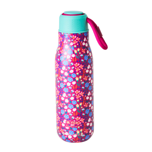 Roestvrijstalen Fles - Meerkleurig - Poppy Print