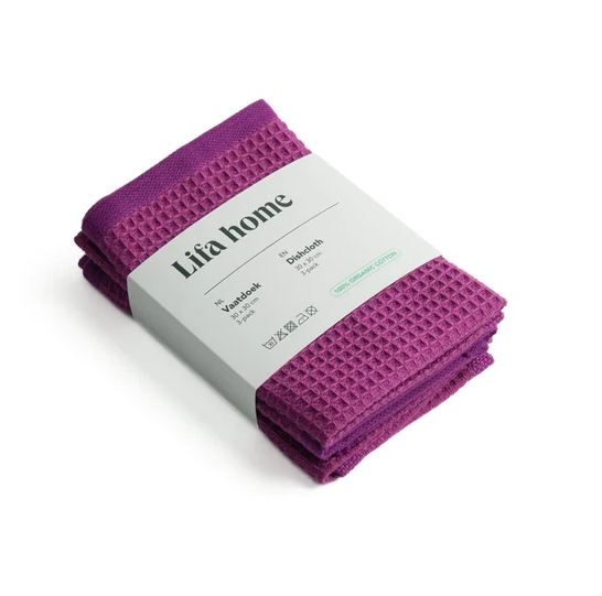 Vaatdoeken Set Vivid Purple - set van 3