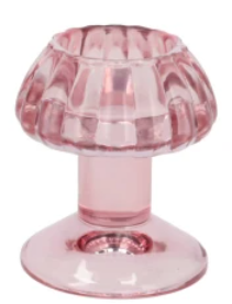 Waxinelichthouder mushroom - Lichtroze
