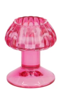 Waxinelichthouder mushroom - Felroze