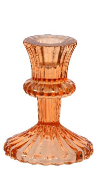 Kandelaar Glas - Oranje