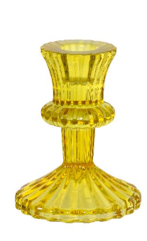 Kandelaar Glas - Geel