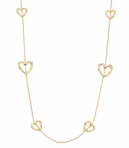 Ketting goud - hartjes