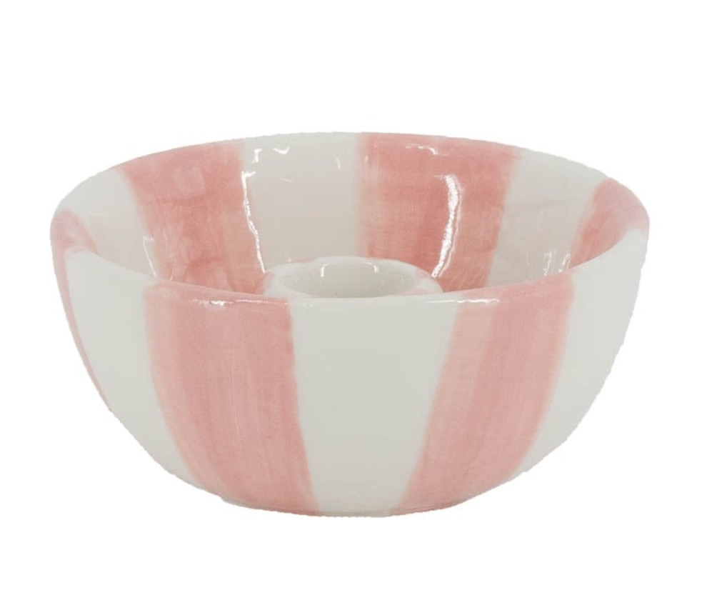 Kaarsenstandaard Gestreept - Roze