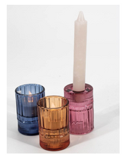 Afbeelding in Gallery-weergave laden, Glazen kaarsenstandaard - Sandstone
