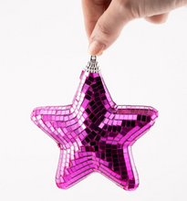 Afbeelding in Gallery-weergave laden, Kersthanger Disco Ster - Roze
