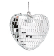 Afbeelding in Gallery-weergave laden, Kersthanger Disco Hart klein - Zilver
