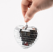 Afbeelding in Gallery-weergave laden, Kersthanger Disco Hart klein - Zilver
