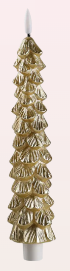 LED Kaars Kerstboom - Goud