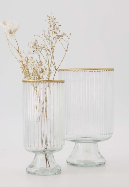 Zusss - Tafelvaas S Glas Ribbel