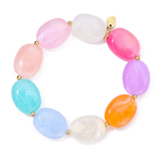 Armband kralen (plat) - Multicolour