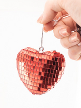 Afbeelding in Gallery-weergave laden, Kersthanger Disco Hart klein - Rood
