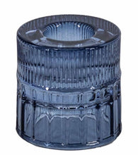 Afbeelding in Gallery-weergave laden, Glazen kaarsenstandaard - Blauw
