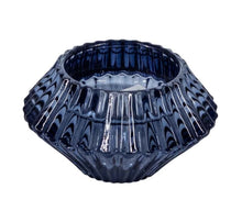 Afbeelding in Gallery-weergave laden, Glazen waxine en kaarsenstandaard - Blauw
