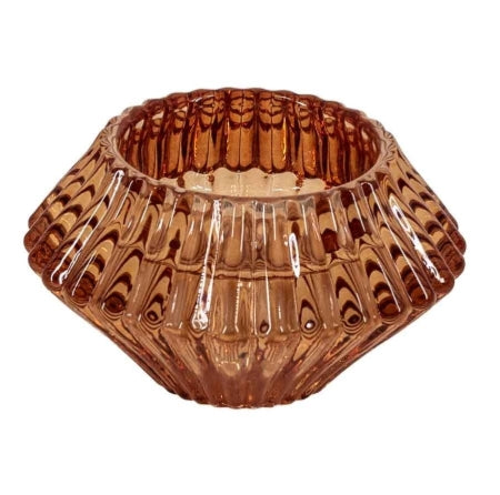 Glazen waxine- en kaarsenstandaard - Sandstone