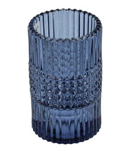 Afbeelding in Gallery-weergave laden, Glazen waxine- en kaarsenstandaard - Blauw
