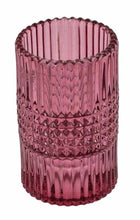 Afbeelding in Gallery-weergave laden, Glazen waxine- en kaarsenstandaard Roze
