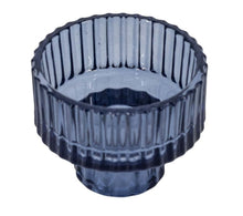 Afbeelding in Gallery-weergave laden, Glazen waxine- en kaarsenstandaard - Blauw
