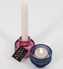 Afbeelding in Gallery-weergave laden, Glazen waxine- en kaarsenstandaard - Roze
