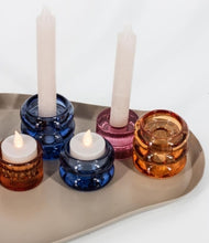 Afbeelding in Gallery-weergave laden, Glazen waxine- en kaarsenstandaard - Sandstone
