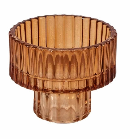 Glazen waxine- en kaarsenstandaard - Sandstone