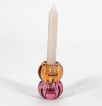 Afbeelding in Gallery-weergave laden, Glazen kaarsenstandaard bol - Roze
