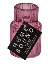 Afbeelding in Gallery-weergave laden, Glazen waxine- en kaarsenstandaard - Roze
