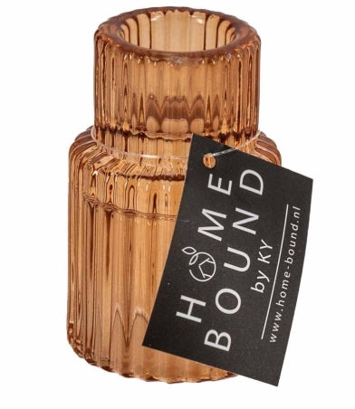 Glazen waxine- en kaarsenstandaard - Sandstone