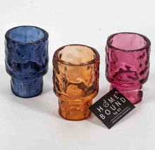 Afbeelding in Gallery-weergave laden, Glazen waxine- en kaarsenstandaard - Blauw
