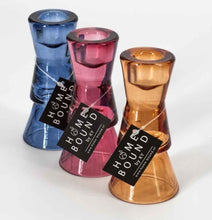 Afbeelding in Gallery-weergave laden, Glazen kaarsenstandaard - Blauw
