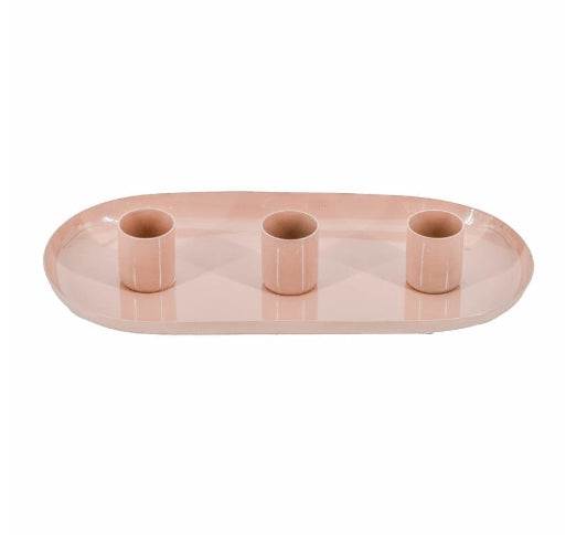 Kaarsenstandaard ovaal - Peach