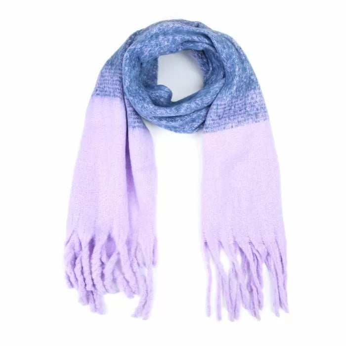 Sjaal print - Lila/blauw