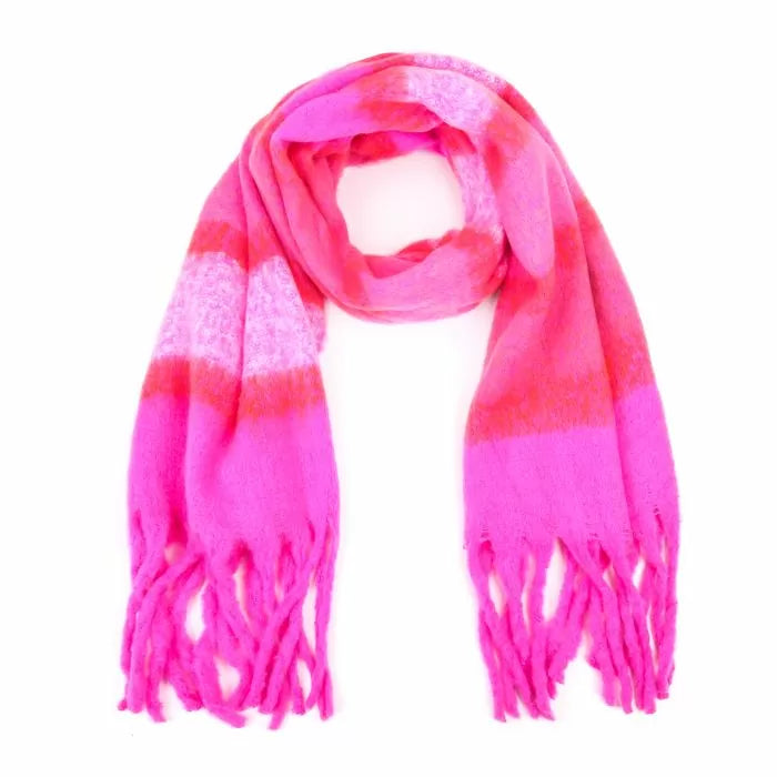 Sjaal print - Fuchsia roze