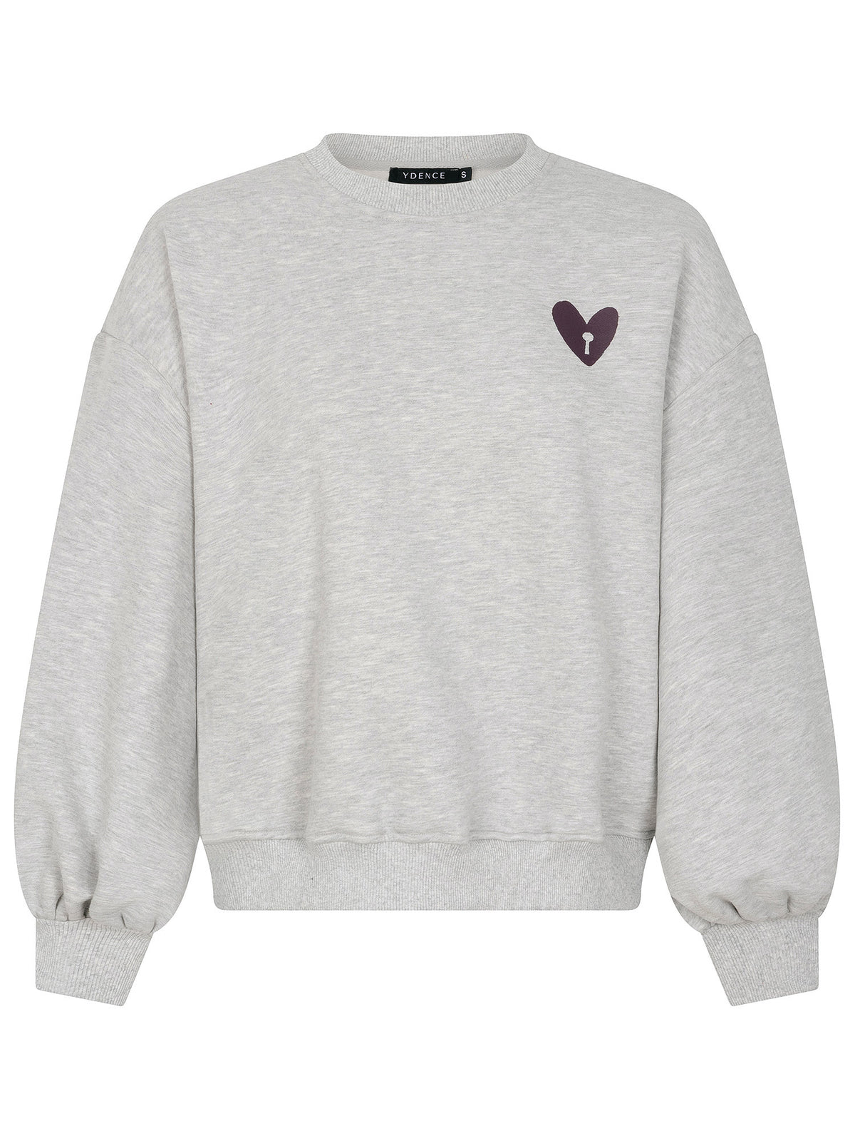 Ydence Sweater Checked in - Grey melange