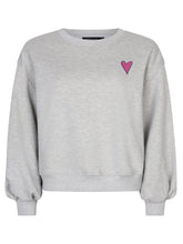 Afbeelding in Gallery-weergave laden, Ydence Sweater Love letter - Grey melange
