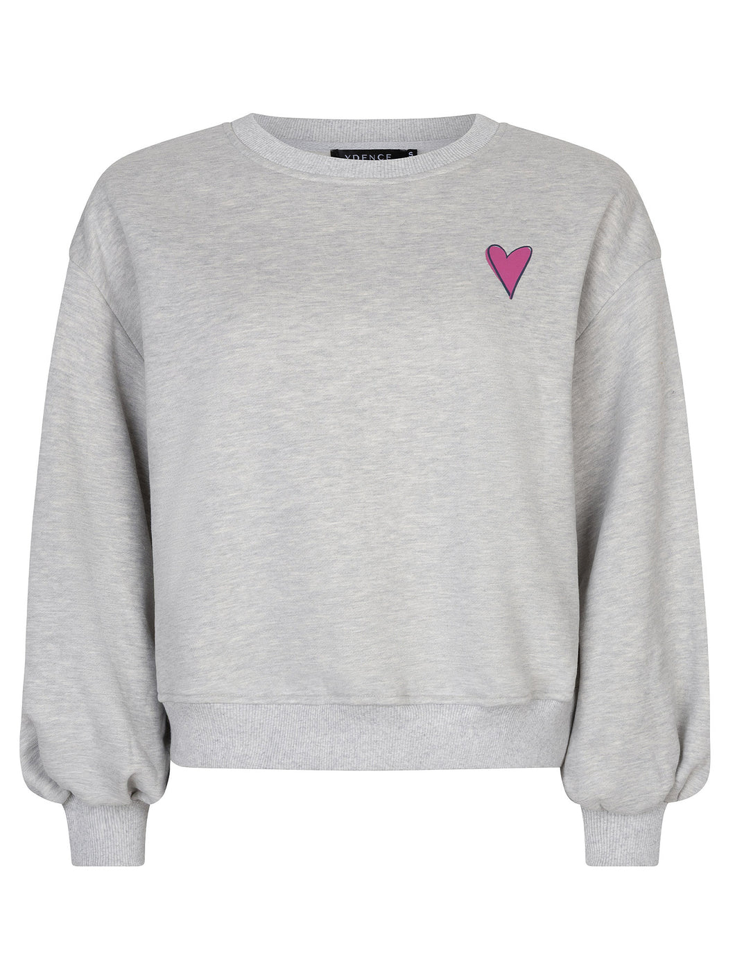 Ydence Sweater Love letter - Grey melange