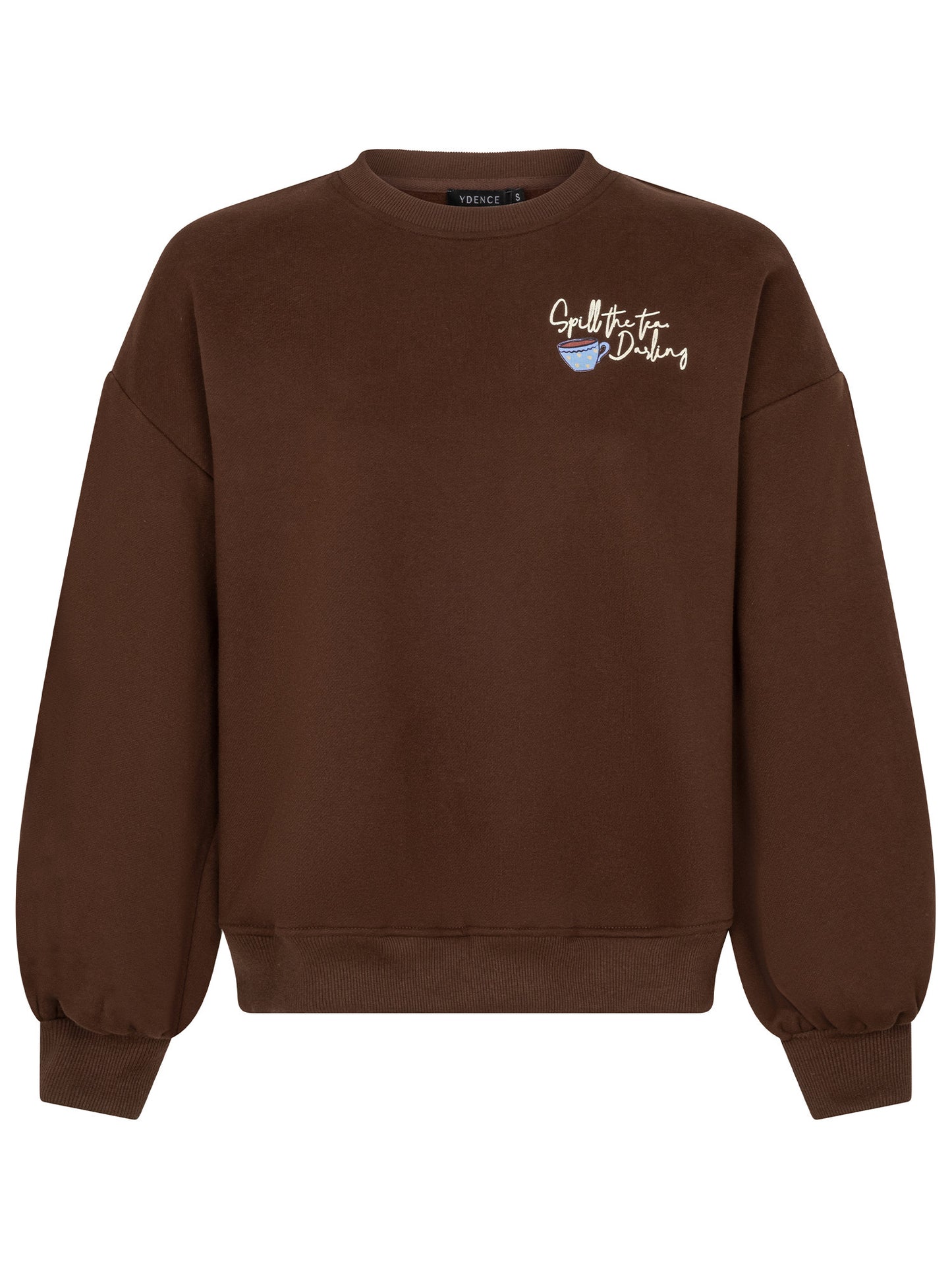 Ydence Sweater Spill the tea - Brown Blue