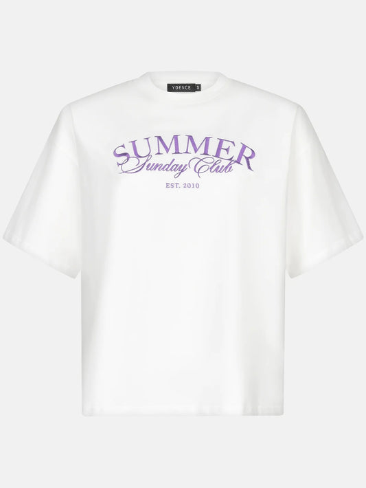 Ydence T-shirt Summer Sunday club - Lila
