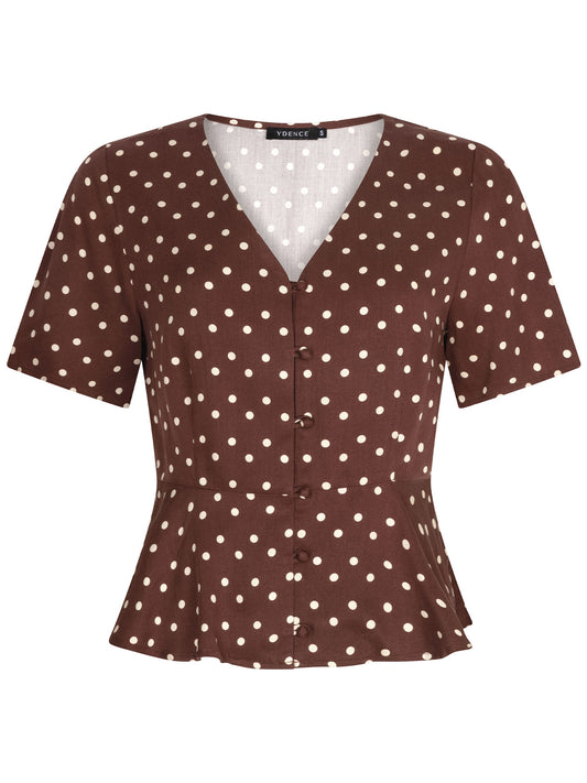 Ydence Top Luna - Brown