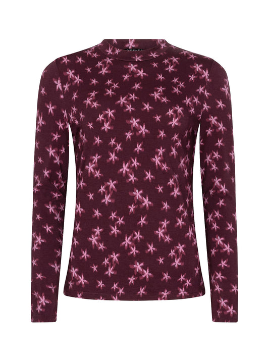 Ydence Top Vanya - Plum flower