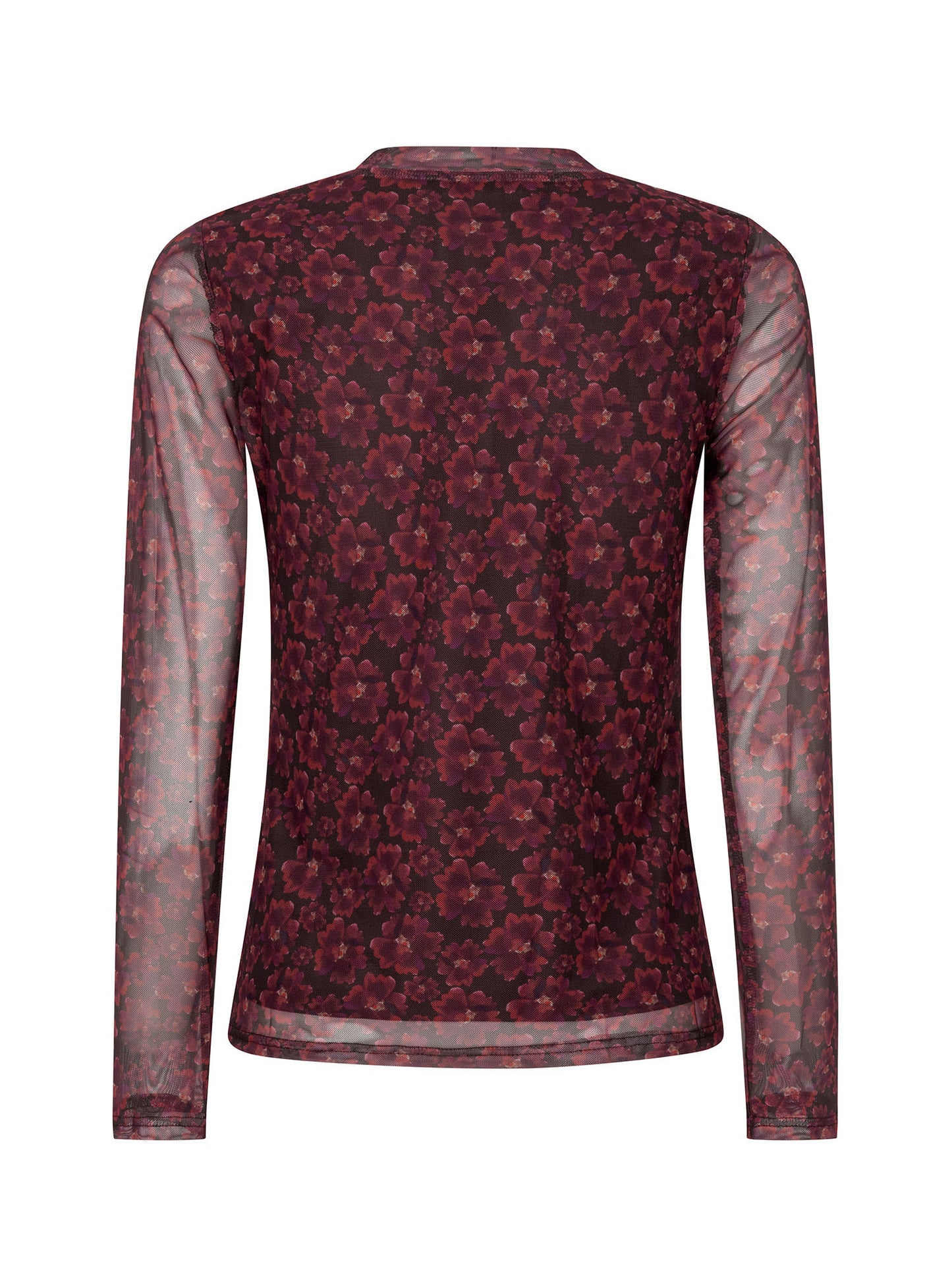Ydence Top Willemijn - Burgundy flower