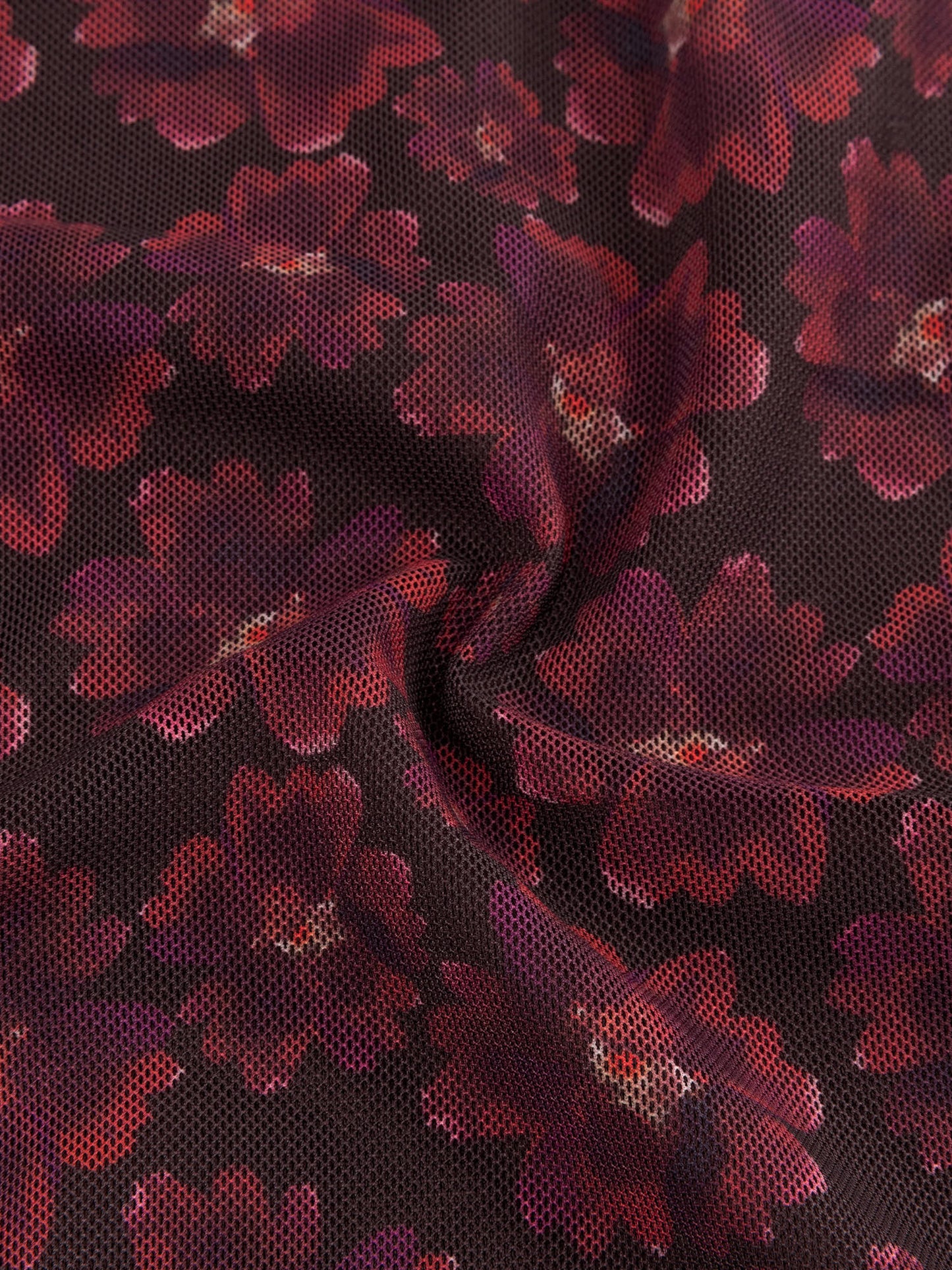 Ydence Top Willemijn - Burgundy flower