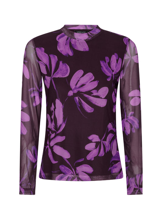 Ydence Top Willemijn - Plum flower