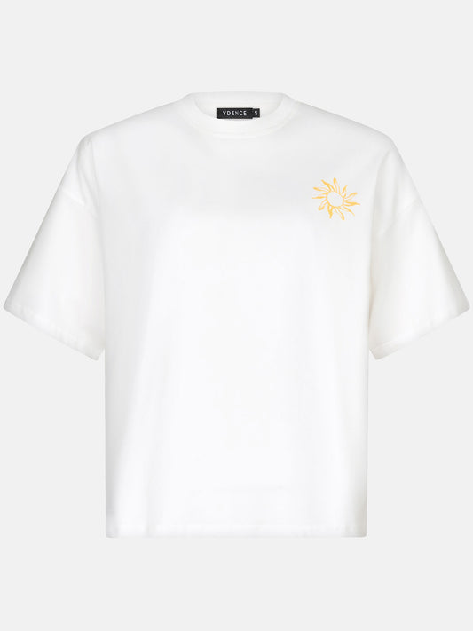 Ydence T-shirt Gelato e sole - Off White