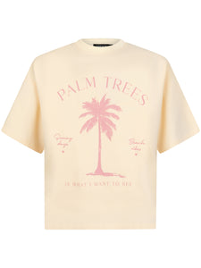 T- Shirt Palm trees - Ecru