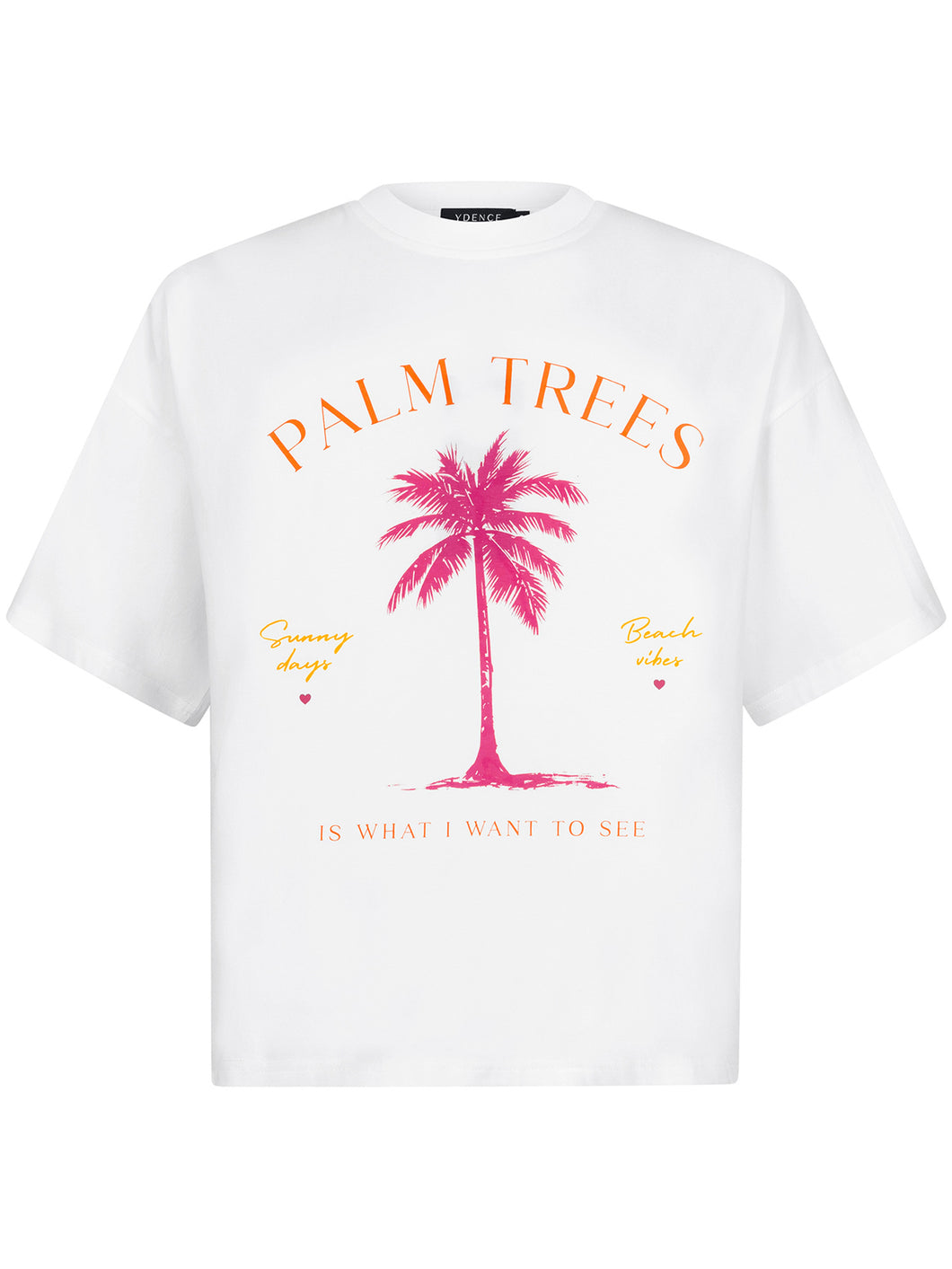 T-shirt Palm trees -Off white/multi